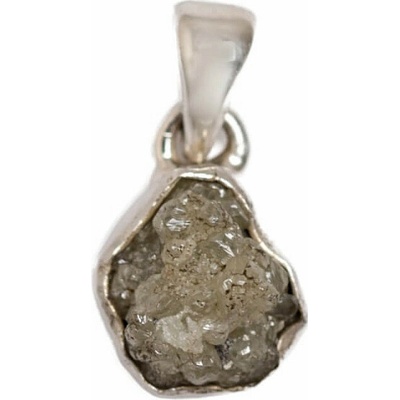 Nefertitis Diamant přírodní surový přívěsek stříbro P306 NF62694