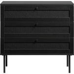 Unique Furniture Черен нисък скрин от дъб 80x75 cm Pensacola - Unique Furniture (44631013)