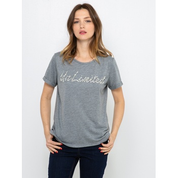 CAMAIEU Сива тениска с надпис CAMAIEU CAMAIEU | Siv | ЖЕНИ | S