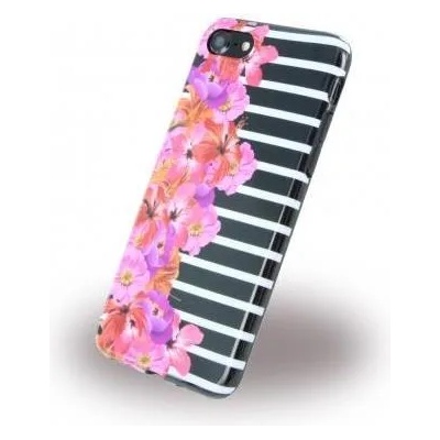 BENJAMINS Луксозен Калъф за iPhone SE 2022/2020 8/7, Benjamins, Черен Striped Flowers Soft Case, Цветен (BJ7AIRFWK)