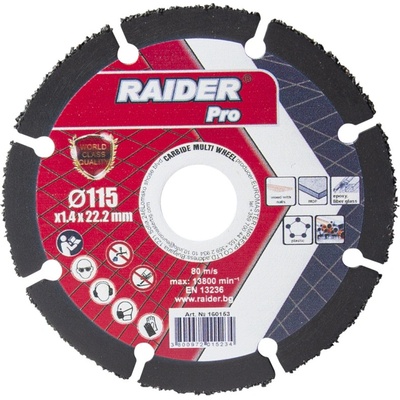 Raider Диск за ъглошлайф Carbide Multi Wheel 115x22.2mm (0160153)