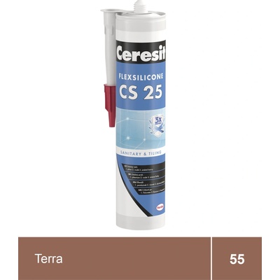 Ceresit CS 25 sanitární silikon 280 g terra