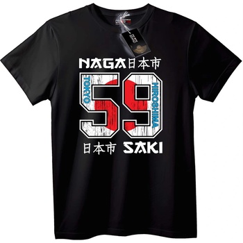 NOONEBRAND Тениска Naga Saki Japan 59 градски - XL, Black