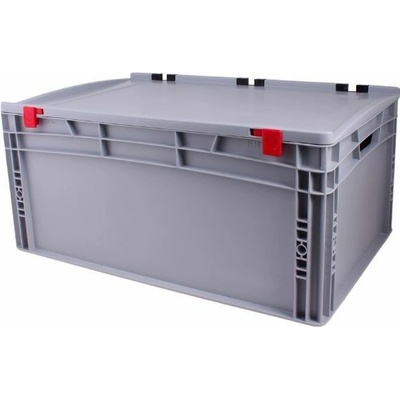 Tavobal 400325 Euro přepravka s víkem 600 x 400 x 270 mm, šedá