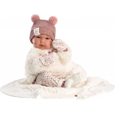 Llorens 63576 NEW BORN HOLČIČKA realistická miminko s celovinylovým tělem 35 cm