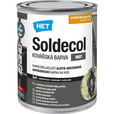 Het Soldecol kovářská barva 2,5L SKB 9005 černá