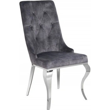 Ainnde Modern Barocco s rukojetí šedá samet 2 ks