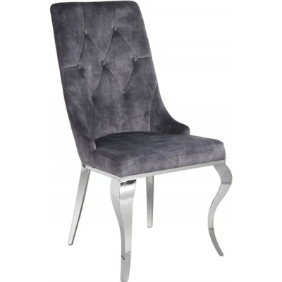 Ainnde Modern Barocco s rukojetí šedá samet 2 ks