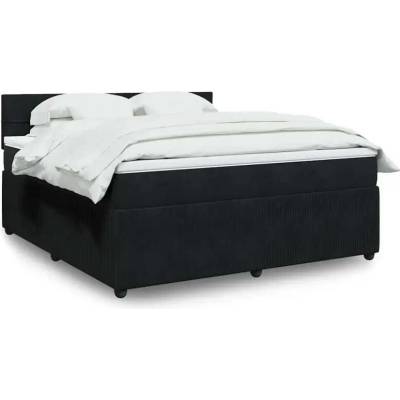 vidaXL 11461.3287808 Boxspring postel s matrací černá samet