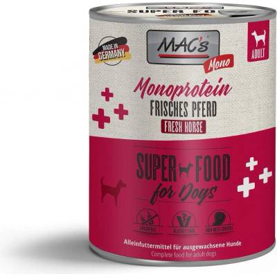 MAC's Dog Sensitive Adult Horse - Пълноценна консервирана храна за израснали кучета с чувствителен стомах, без зърно, с конско месо 800 гр