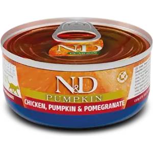 Farmina N&D Pumpkin Cat Chicken, Pumpkin & Pomegranate - пълноценна храна за котки с пиле, тиква и нар