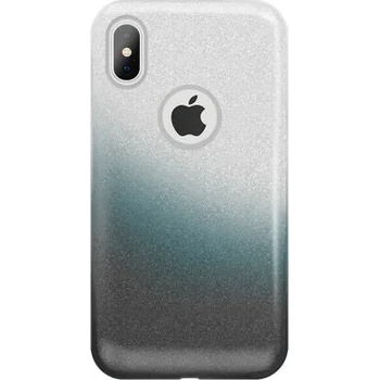 Image 1 of Samsung Силиконов калъф кейс за Samsung A40 с брокат сиво/черно