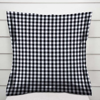 Biante bavlna s lemom Olivia OL-015 Čierno-biela kocka malá 30 x 50 cm