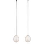 Swan Сребърни обици със сладководни бели перли IE0301W Swan