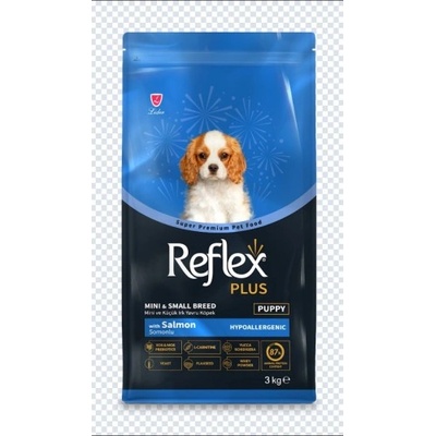 REFLEX+ MINI/SMALL PUPPY SALMON 3 kg - Пълноценна храна за малки кученца от дребни породи със сьомга 3 кг