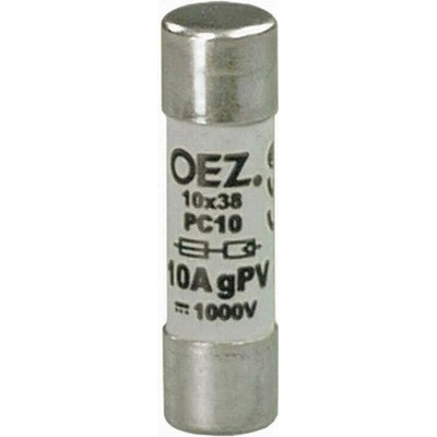 OEZ:41239 (PC10 10A gPV) PC10 10A gPv Pojistková vložka Un DC 1000 V, 10x38, gPv pro jištění FV, OEZ