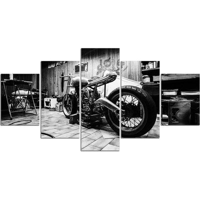 5 dílný obraz na plátně - Motorka II.