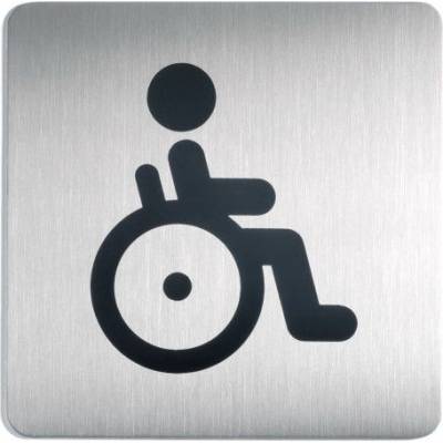 DURABLE Piktogram pro označení toalet "WC vozíčkáři" 150 × 150 mm – kód 495923