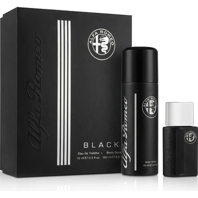 Alfa Romeo Black Подаръчен комплект EDT 15 ml + спрей за тяло 150 ml
