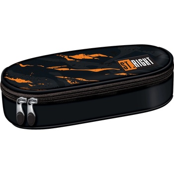 ST.RIGHT Овален ученически несесер St. Right Lava - С 1 цип (PC01)