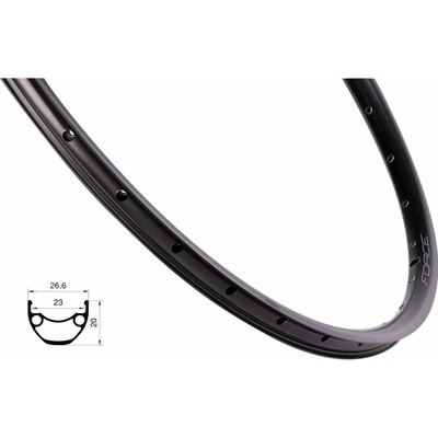 Ráfik Force XC DISC 622x23, 36dier, čierny