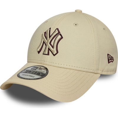 New Era MLB Team Outline 9FORTY NY Yankees Cream / Burgundy