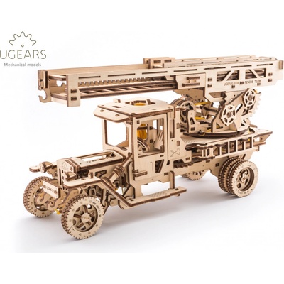 Ugears 3D mechanické puzzle Truck UGM-11 s požárním žebříkem 537 ks