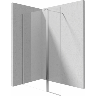Deante Kerria Plus, otočná zástena 40x200 cm, 6mm číre sklo, chrómový profil, DEA-KTSX072P