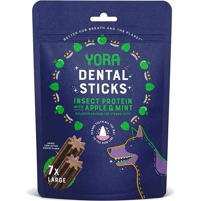 YORA Insects dentální tyčinky s jablkem a mátou Large 270 g