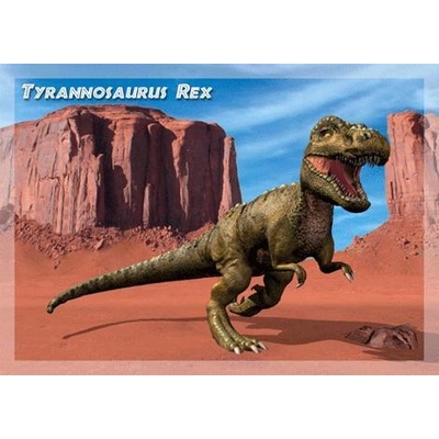 (B) 3D pohľadnica Tyrannosaurus Rex