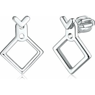 Olivie strieborné geometrické náušnice 8036