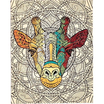 PIECEZZ Дървен пъзел Piecezz, 40 части - Жираф (P1347)