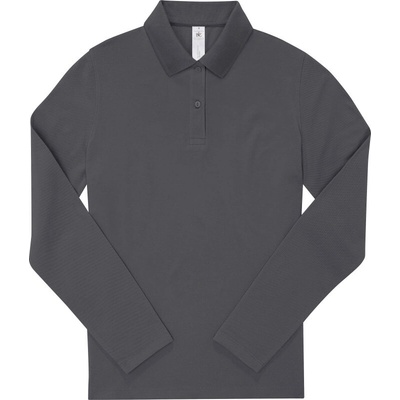 B&C Polokošile B&C My Polo 210 LSL women dlouhý rukáv dámská COT-01W46467000 Šedá tmavá