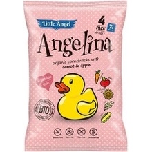 Little Angel Snack kukuričný Angelina mrkvu a jablko BIO 4x15g