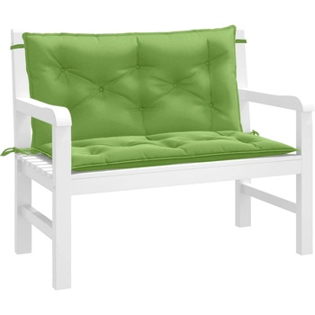 Image 1 of vidaXL Възглавници за градински пейки 2 бр зелени 100x50x7 см плат (4002591)