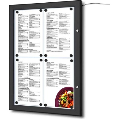A-Z Reklama CZ světelná menu vitrína na stěnu SCZNC9005LED 4 x A4 listy – Zboží Dáma