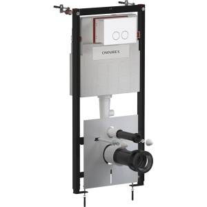 Omnires Set rezervor WC cu cadru Omnires StrongFrame cu spalare ECO si clapeta Minimal alb mat (STFWCECO1M-RWM)
