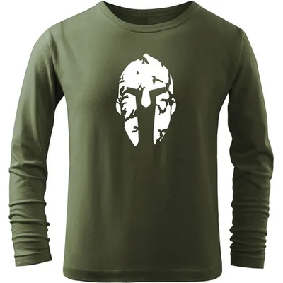 DRAGOWA детска тениска с дълъг ръкав Спартанец, маслиненозелена (7190)