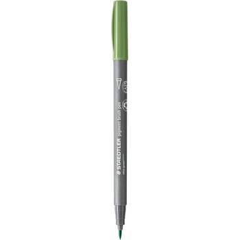 STAEDTLER Флумастер Staedtler Pigment Brush 371, масл. зелен57 (31656-А-МАСЛ.ЗЕЛЕН)