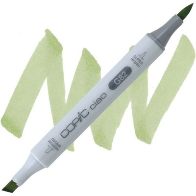 Lihová fixa COPIC Ciao oboustranná Brush & Chisel, Spring dim green (G82)