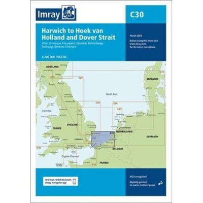 Imray Chart C30 - Harwich to Hoek van Holland and Dover Strait (Imray)(Sheet map, folded)