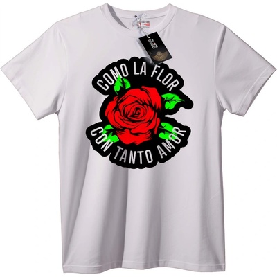 NOONEBRAND Тениска Червена Роза 'Като Цветето' - 3XL, Black