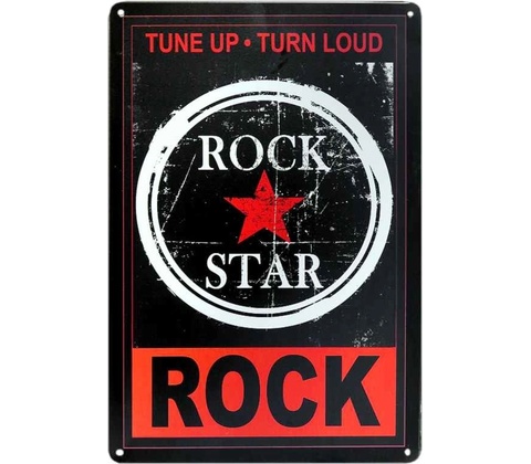 Plechová cedula Rock STAR