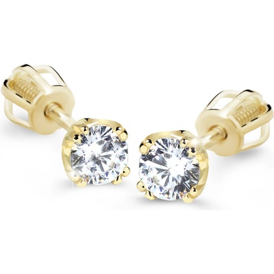 Cutie Jewellery - diamonds Náušnice DZ60188 na šroubek ze zlata s diamanty