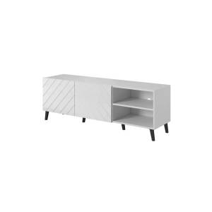 Cama meble RTV шкаф ABETO 150x42x52 бял/бял гланц (ABETO RTV150 BI)