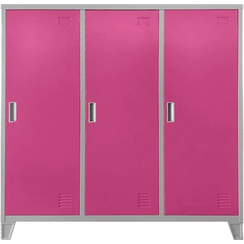 Carmen Метален шкаф Carmen CR-1605-3 JZ - сив / розов (3580179)