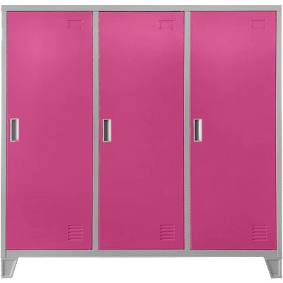 Carmen Метален шкаф Carmen CR-1605-3 JZ - сив / розов (3580179)