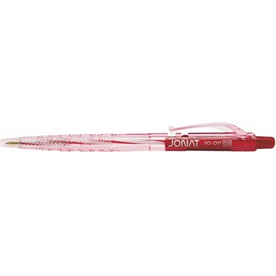 FlexOffice Химикалка, 0, 25 мм, с бутон, FLEXOFFICE "Jonat", червена FO-017RED (FO-017RED)