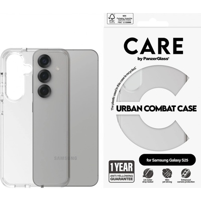 PanzerGlass Care Urban Combat Samsung Galaxy S25 transaprentná CRRFUBCG38388