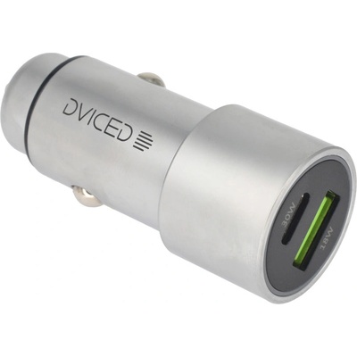 Dviced Car charger 1 USB-A 1 USB-C - Metal (DV250004)